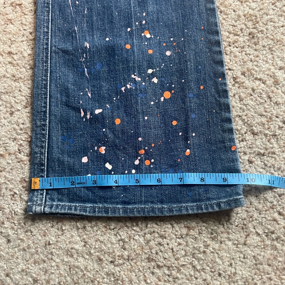 7 For All Mankind Paint Splatter bootcut jeans, size 31 - Picture 6 of 11